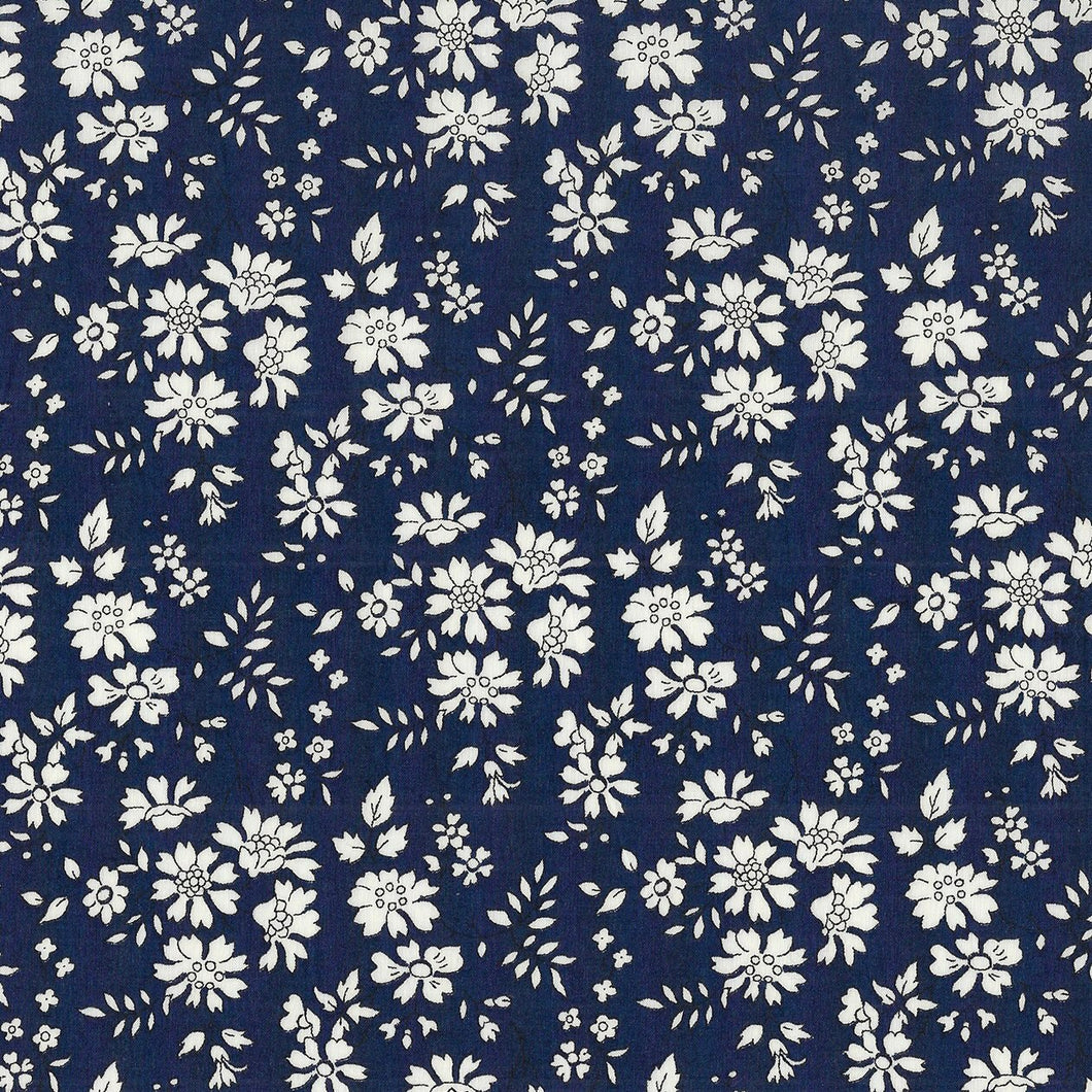 Liberty Tana Lawn - Capel A Navy | par 1/4 mètre (25 cm)